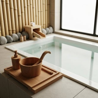 Japanese Hinoki Wood Bath Ritual Set